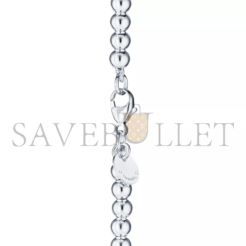 TIFFANY RETURN TO PINK HEART TAG BEAD BRACELET IN SILVER 4 MM 30978811